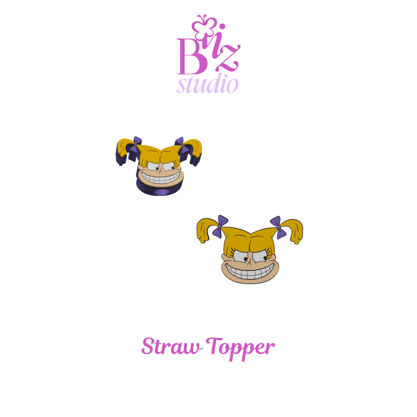 The Bossy 3D Straw Topper