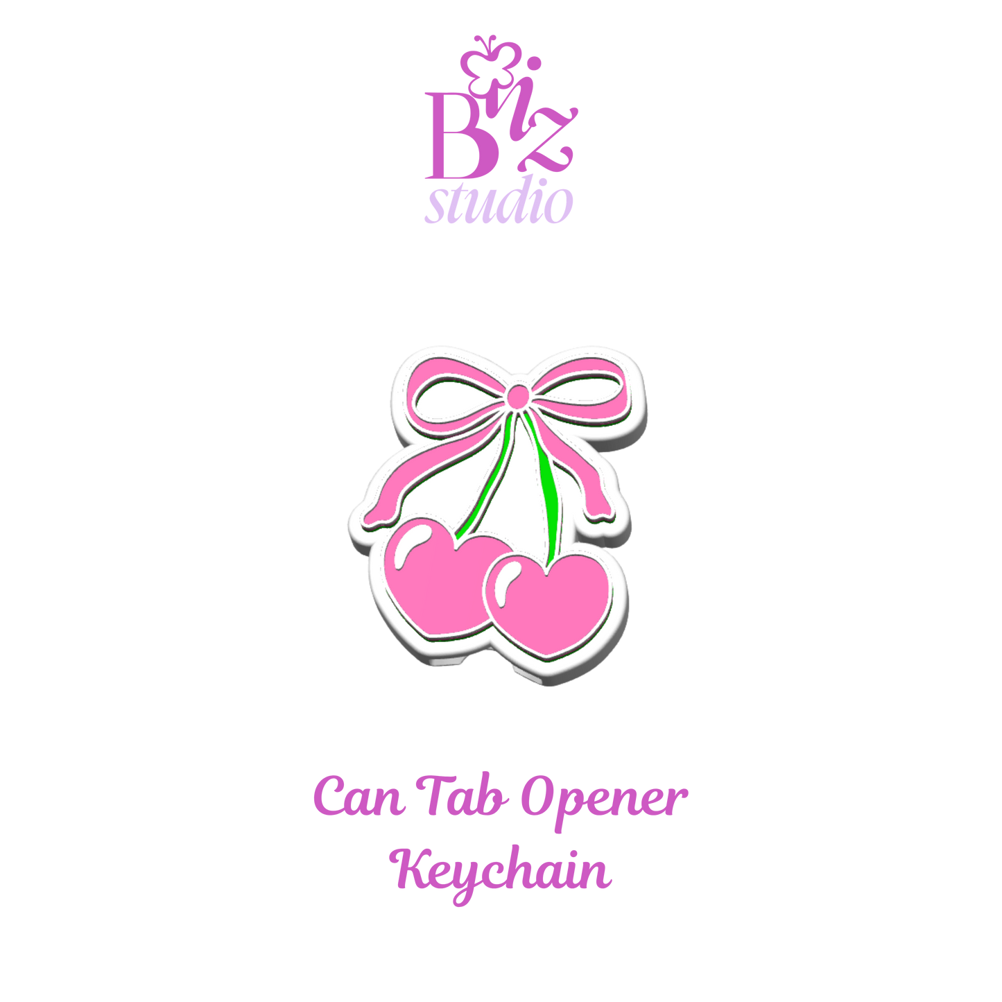 Cherry Heart Bow 3D Can Tab Opener