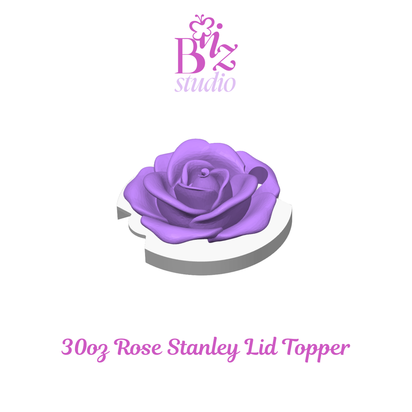 30oz Rose Stanley 3D Lid Topper