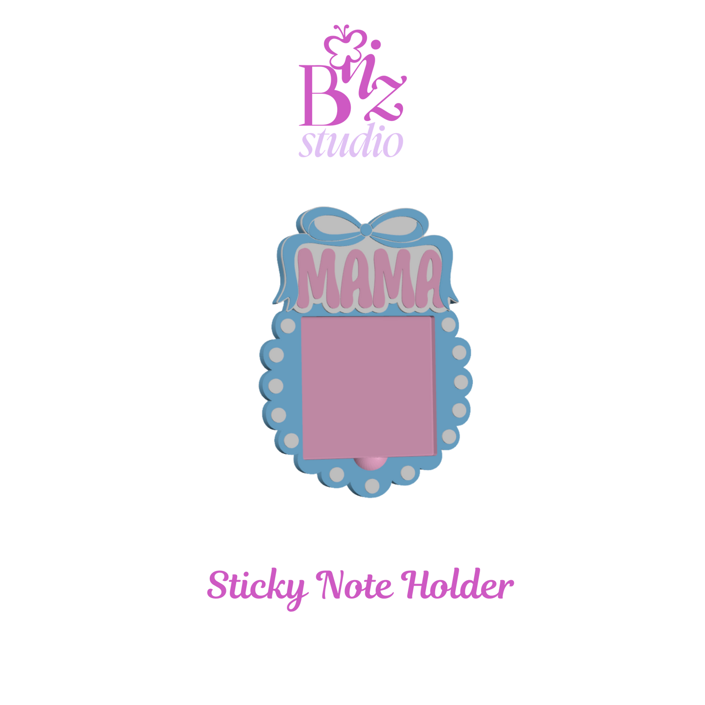 Mama 3D Sticky Note Holder