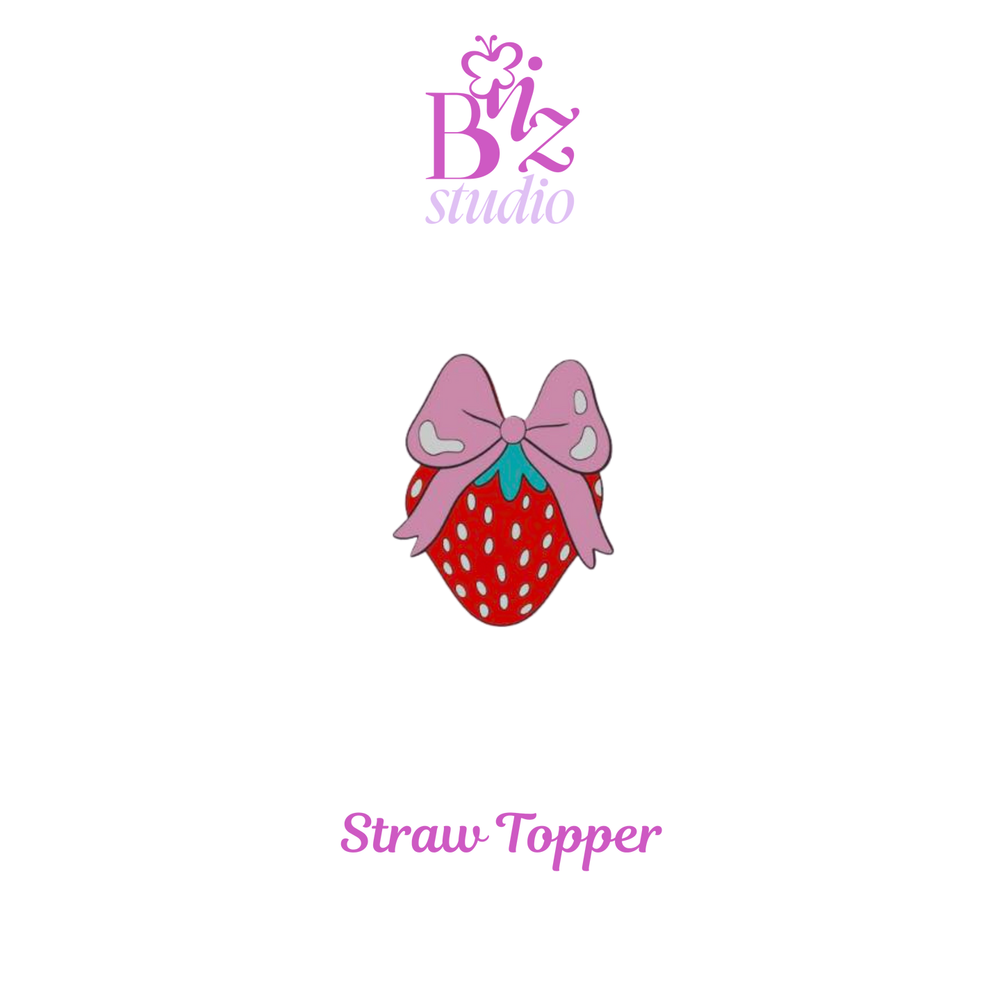 Berry 3D Straw Topper