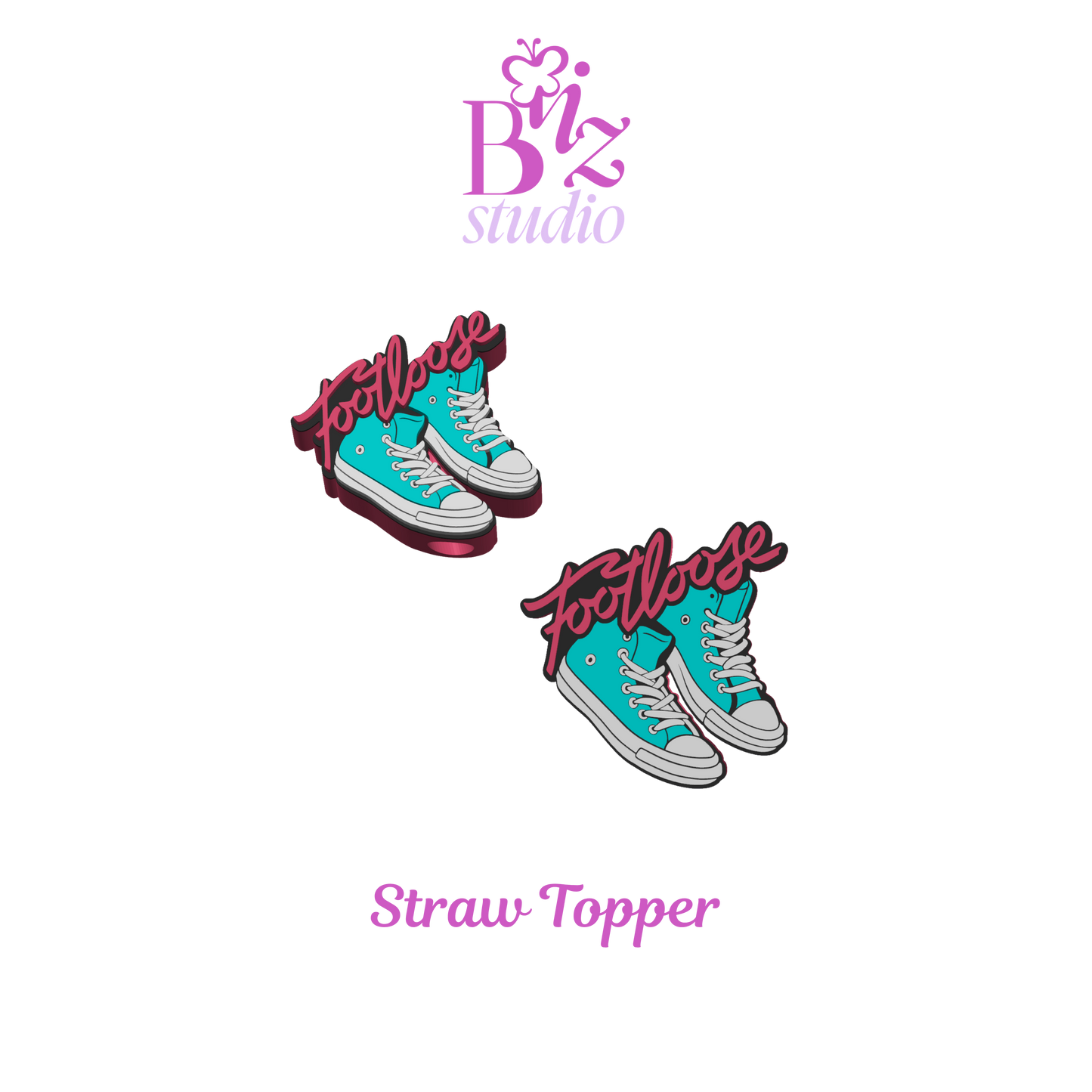 Footloose 3D Straw Topper