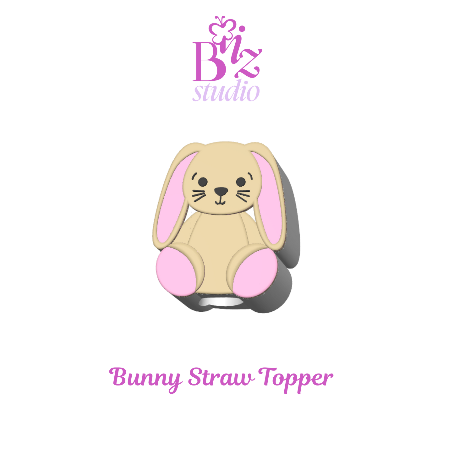 Bunny 3D Straw Topper