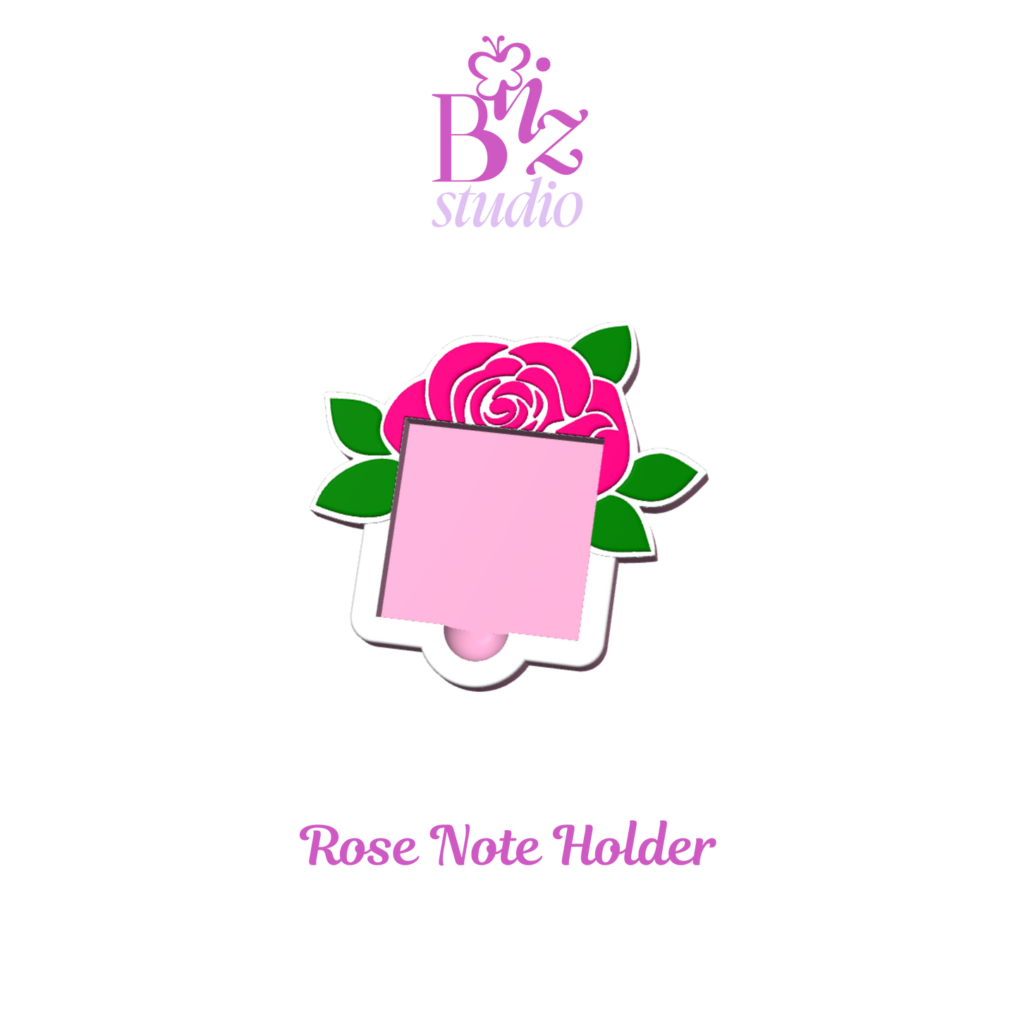 Rose 3D Note Holder
