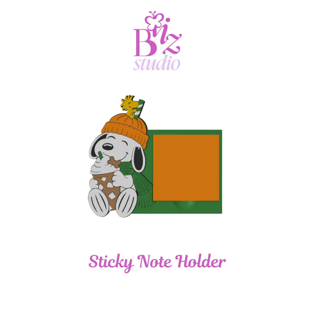 Coffee Pup 3D Sticky Note Holder