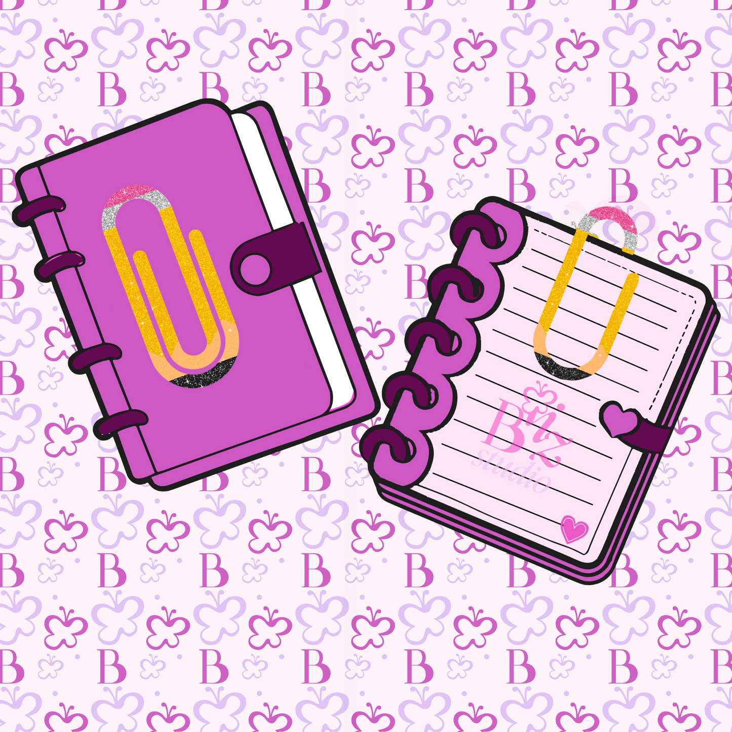 Jumbo Pencil Designs Paperclip