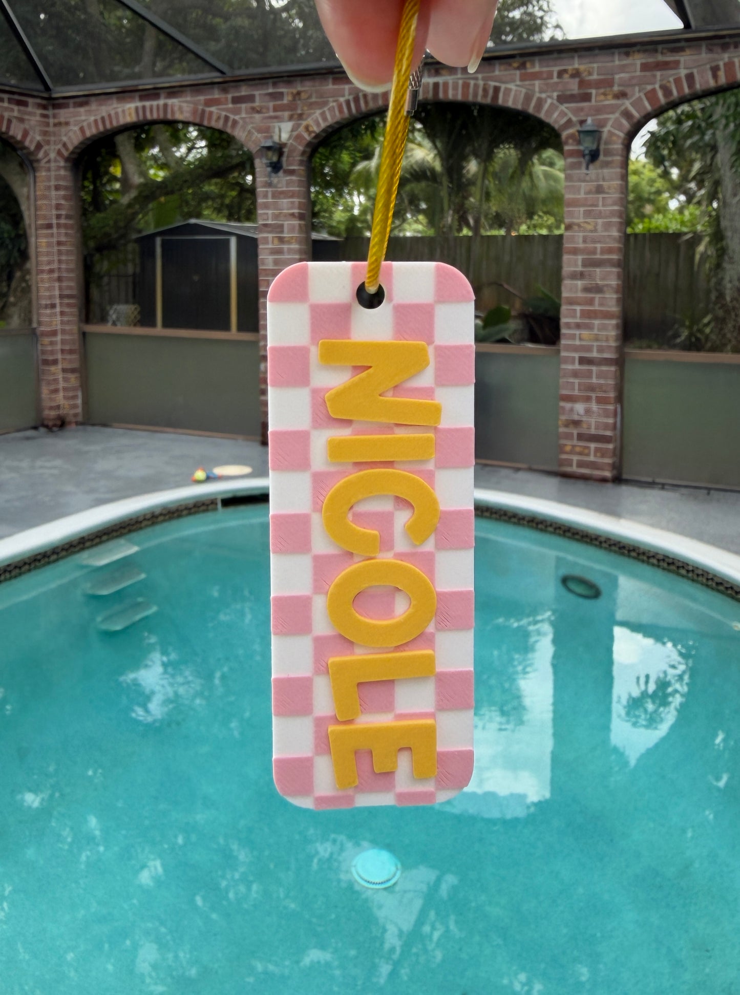 Checker 3D Keychain