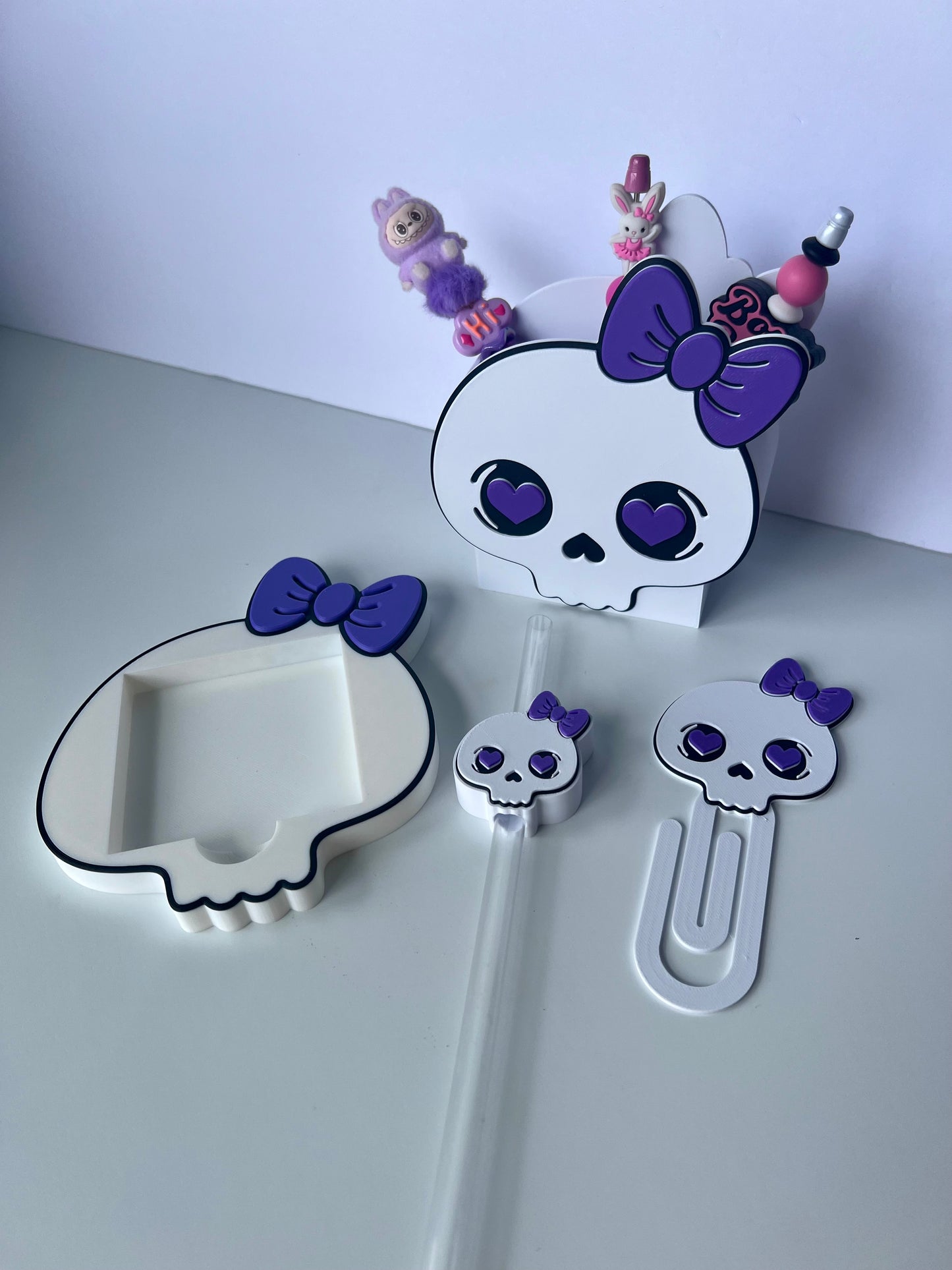 Skull Bow 3D Pen Holder