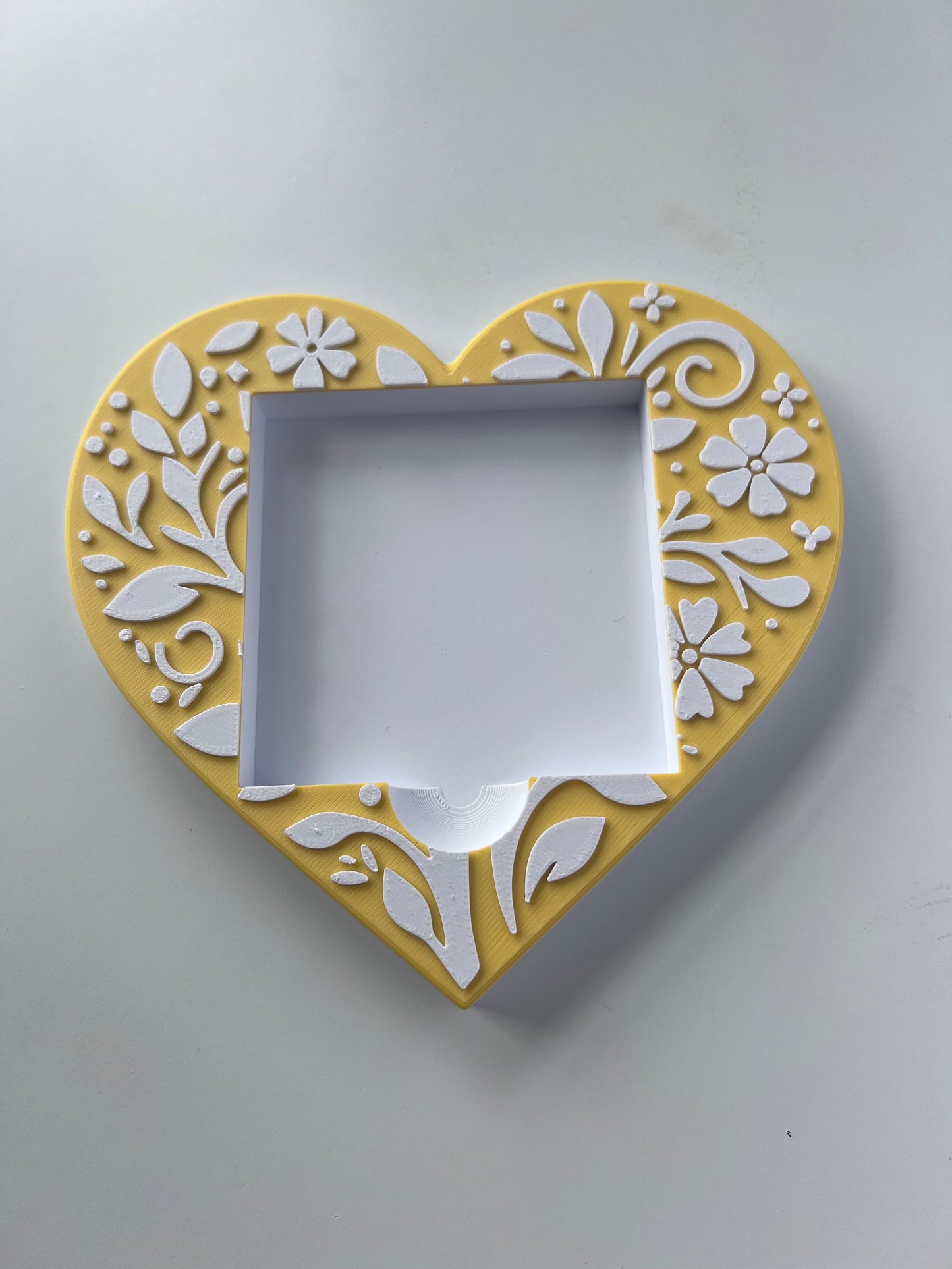 Heart Motif 3D Sticky Note Holder