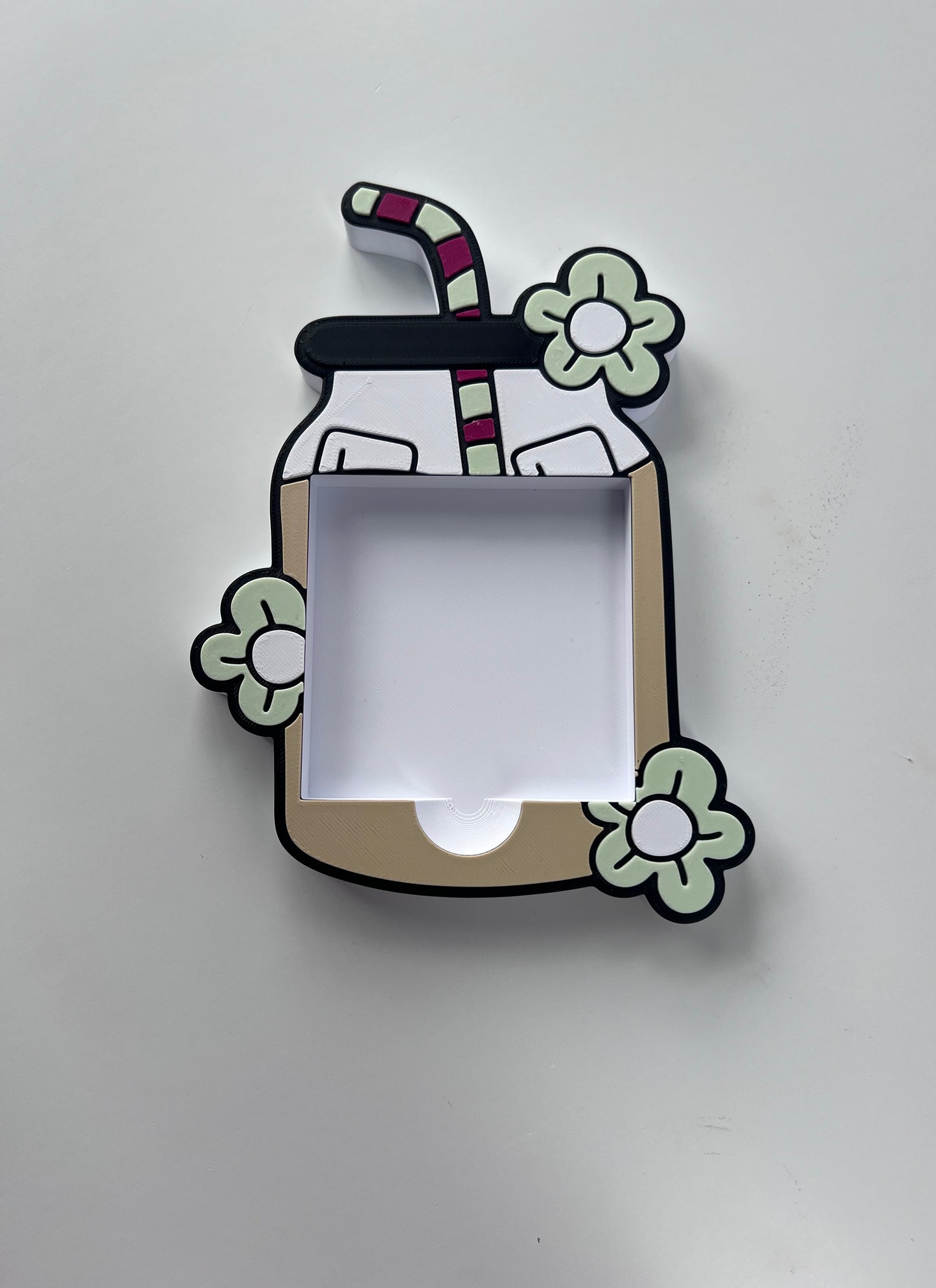 Glass Can 3D Sticky Note Holder