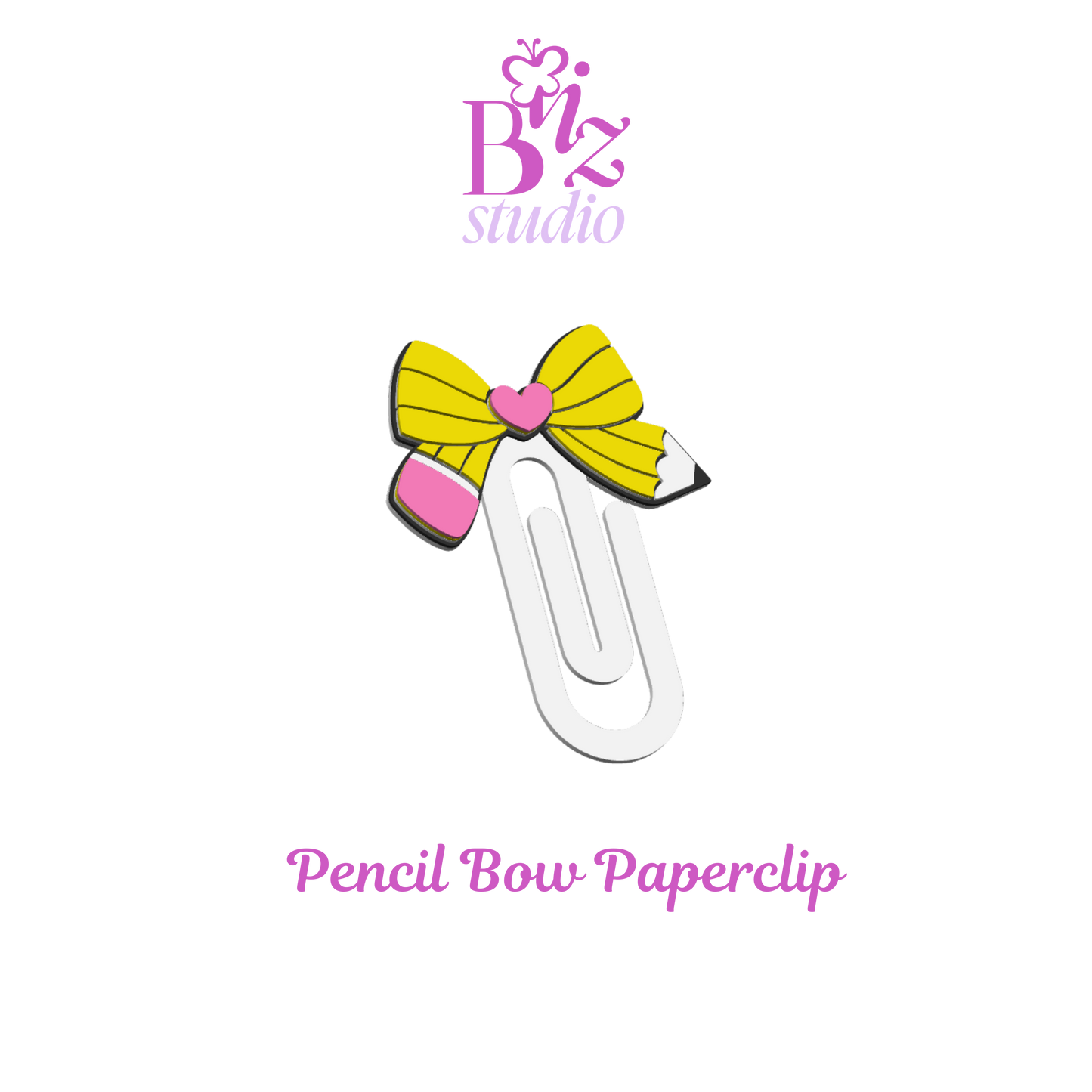 Pencil Bow 3D Paperclip