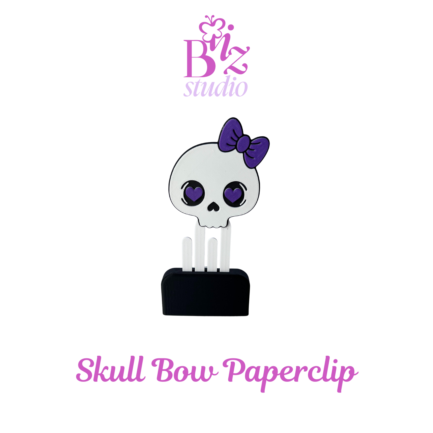 Skull Bow 3D Paperclip