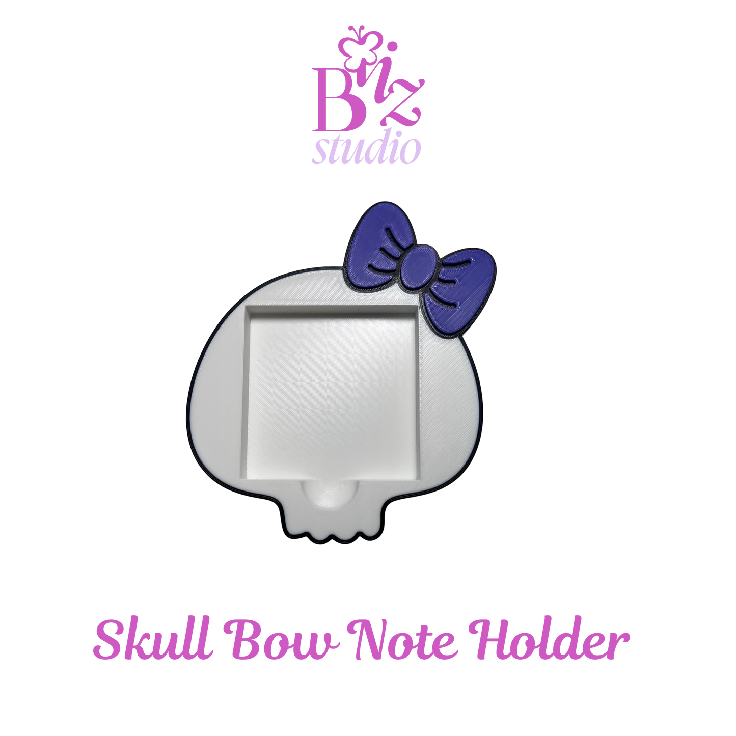 Skull Bow 3D Sticky Note Holder