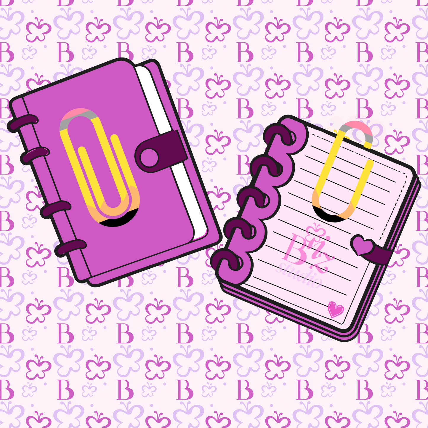 Jumbo Pencil Designs Paperclip