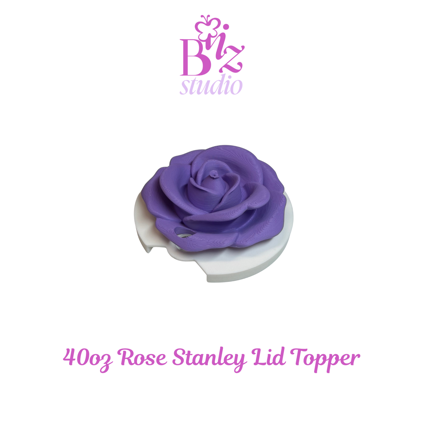 40oz Rose Stanley 3D Lid Topper