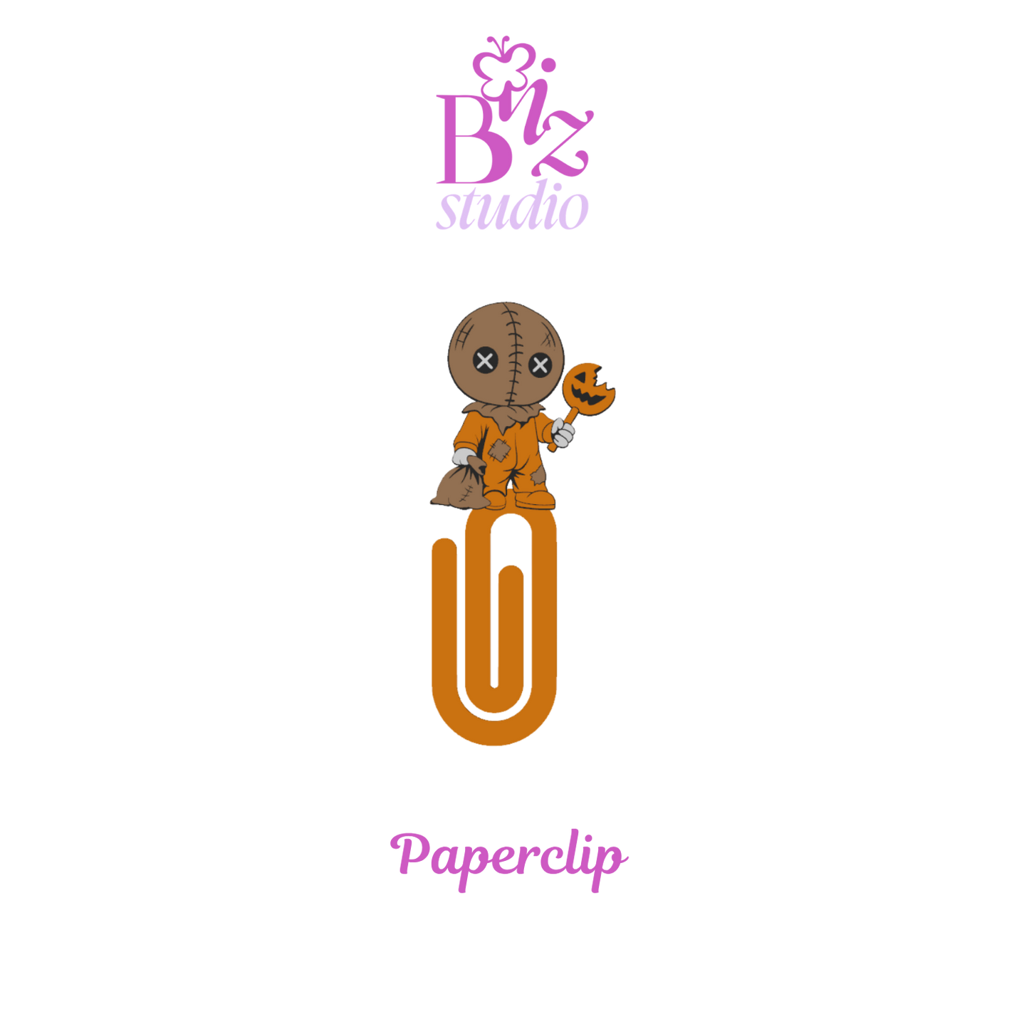 Burlap Boy 3D Paperclip Holder