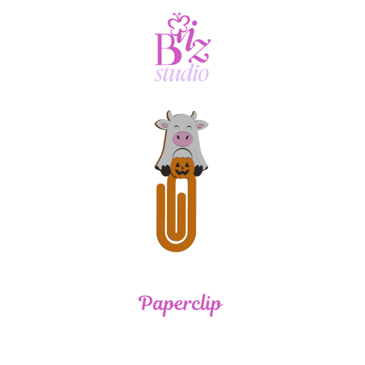 Ghost Cow 3D Paperclip