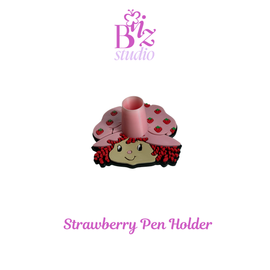 Strawberry 3D Single Beaded Pen Holder