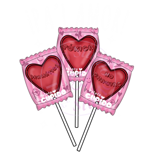 Heart Lollipop DTF
