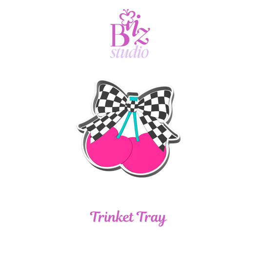 Checker Cherry 3D Trinket Tray