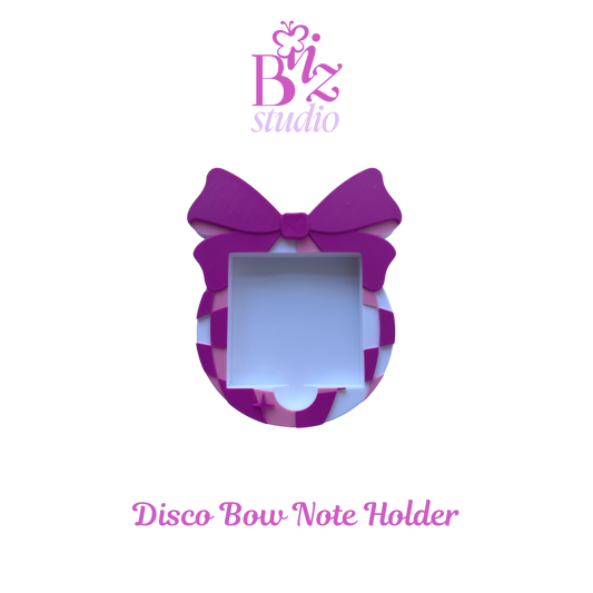 Disco Bow 3D Note Holder