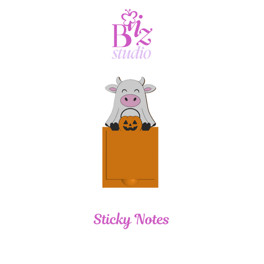 Ghost Cow 3D Sticky Note Holder