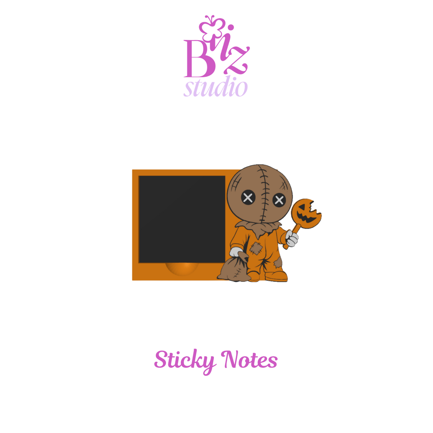 Burlap Boy 3D Sticky Note Holder
