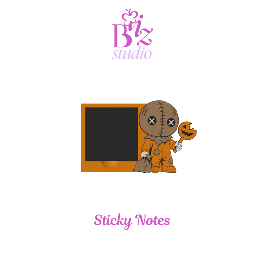 Burlap Boy 3D Sticky Note Holder