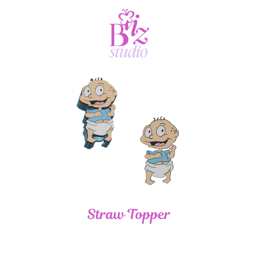 Diaper Baby 3D Straw Topper