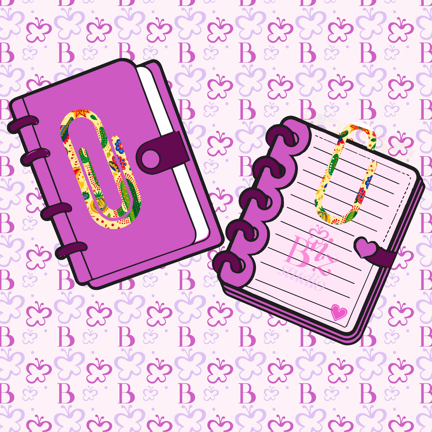 Mexican Floral & Pattern Designs Jumbo Paperclip