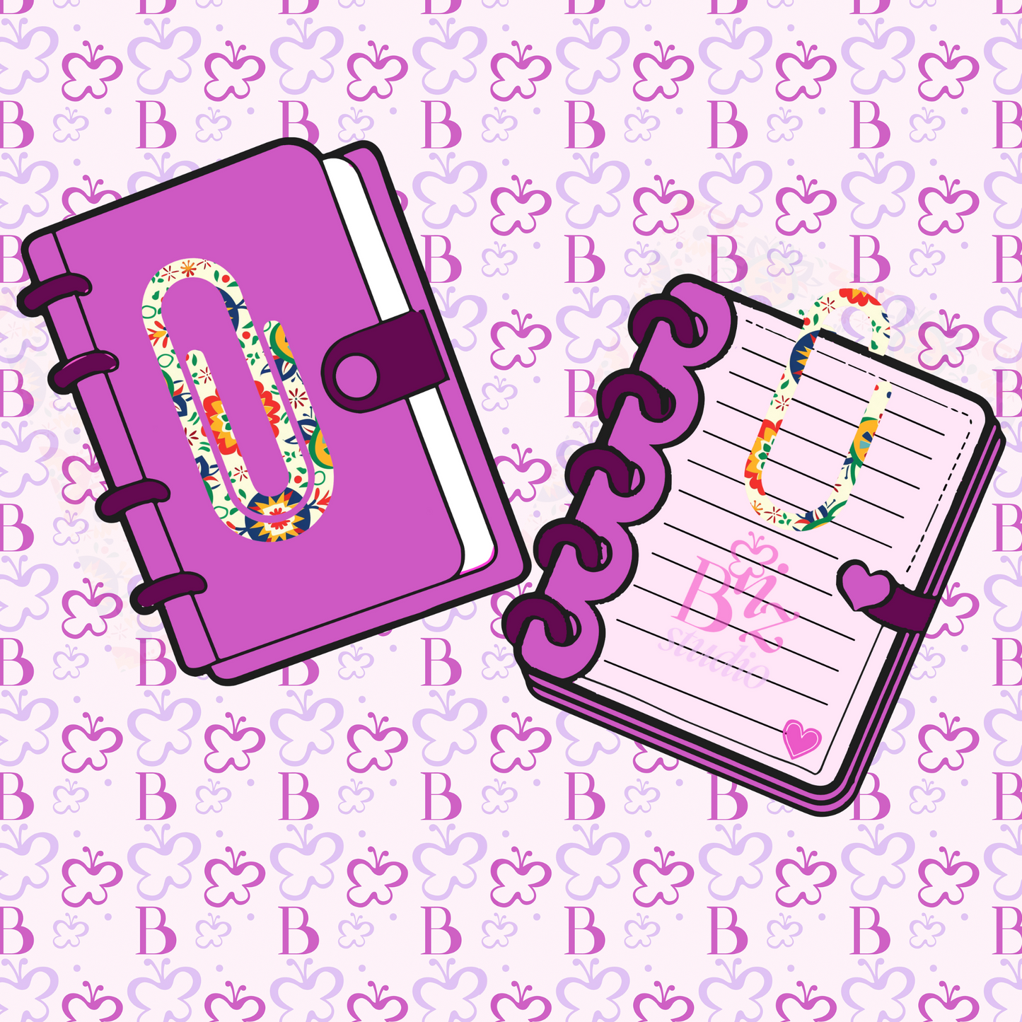 Mexican Floral & Pattern Designs Jumbo Paperclip