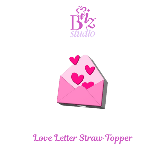 Love Letter 3D Straw Topper