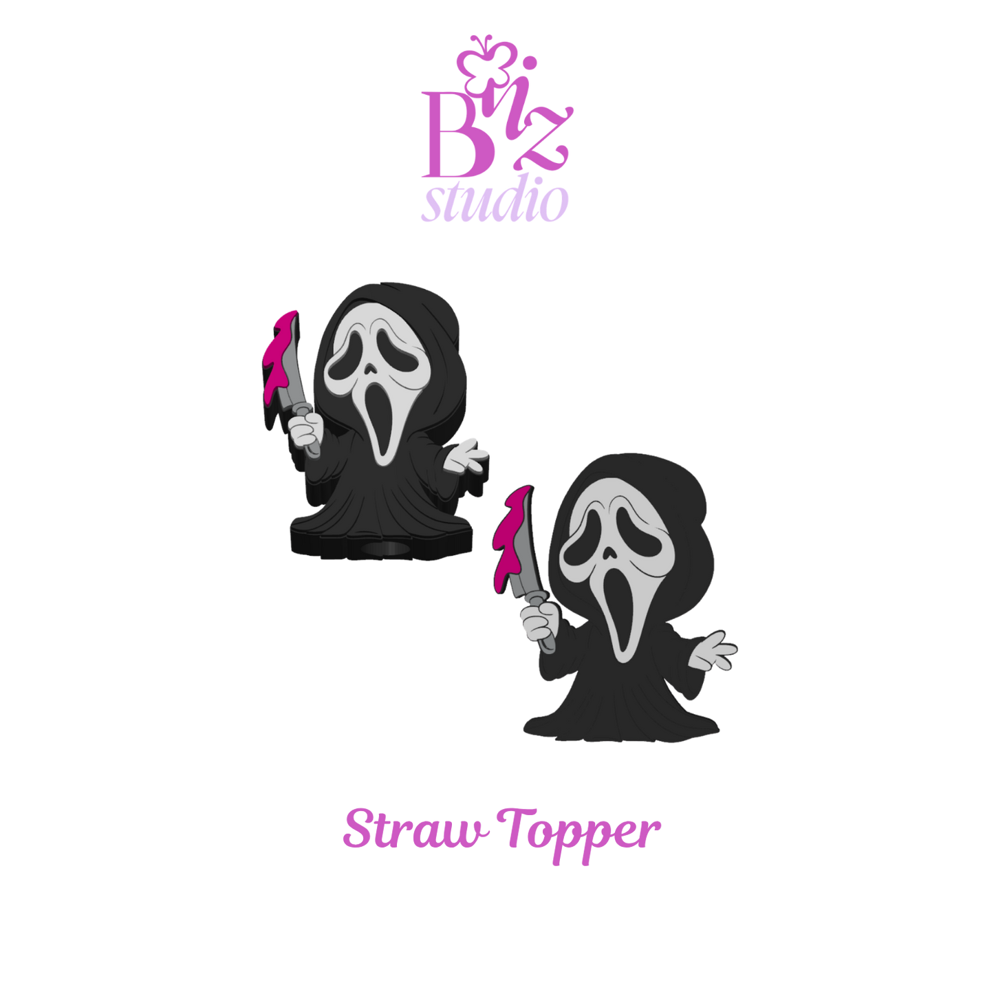 The Scream 3D Straw Topper