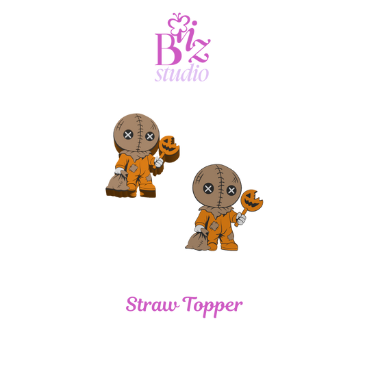 Burlap Boy 3D Straw Topper