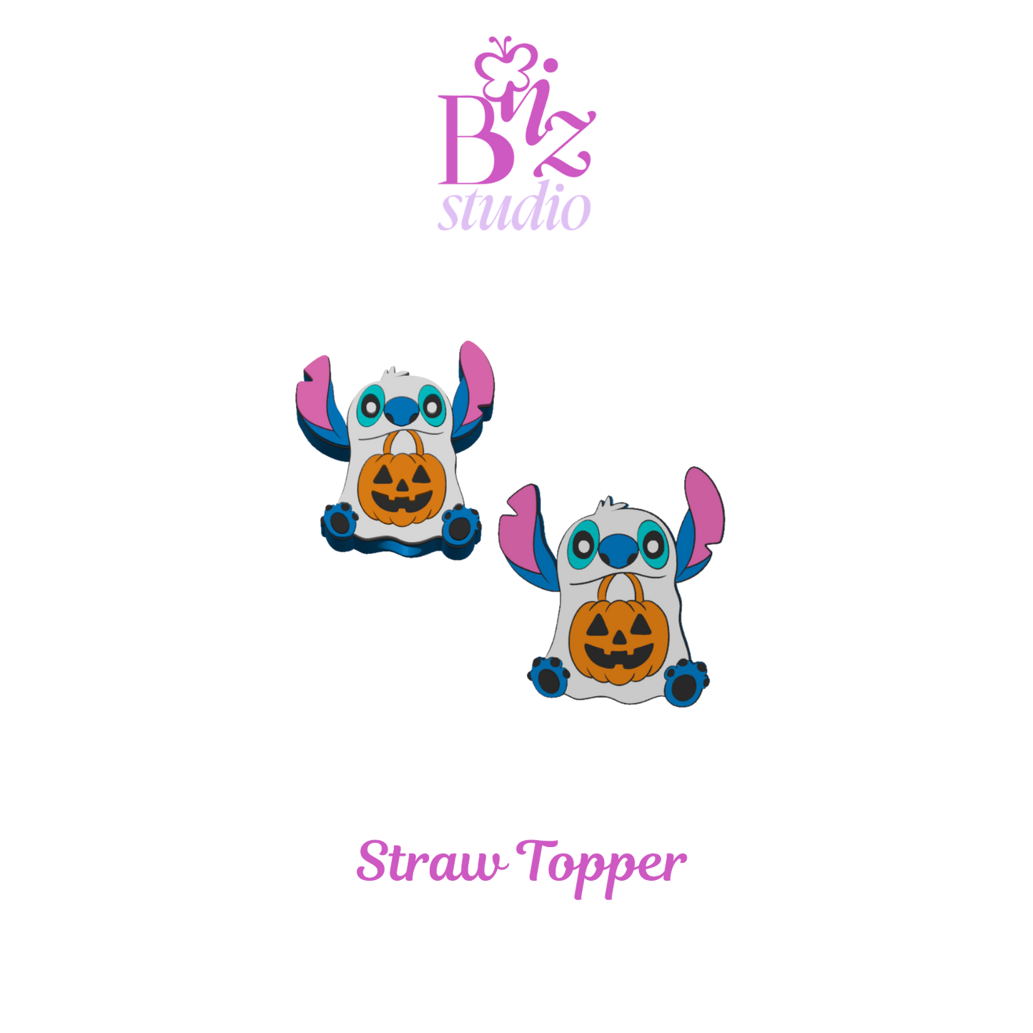 Blue Critter 3D Straw Topper