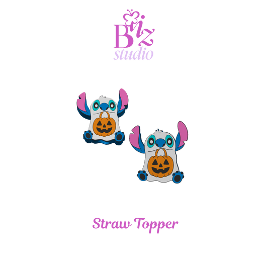 Blue Critter 3D Straw Topper