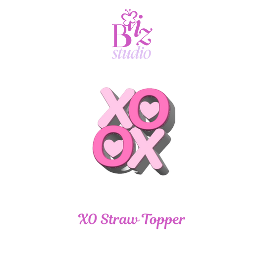 XO 3D Straw Topper