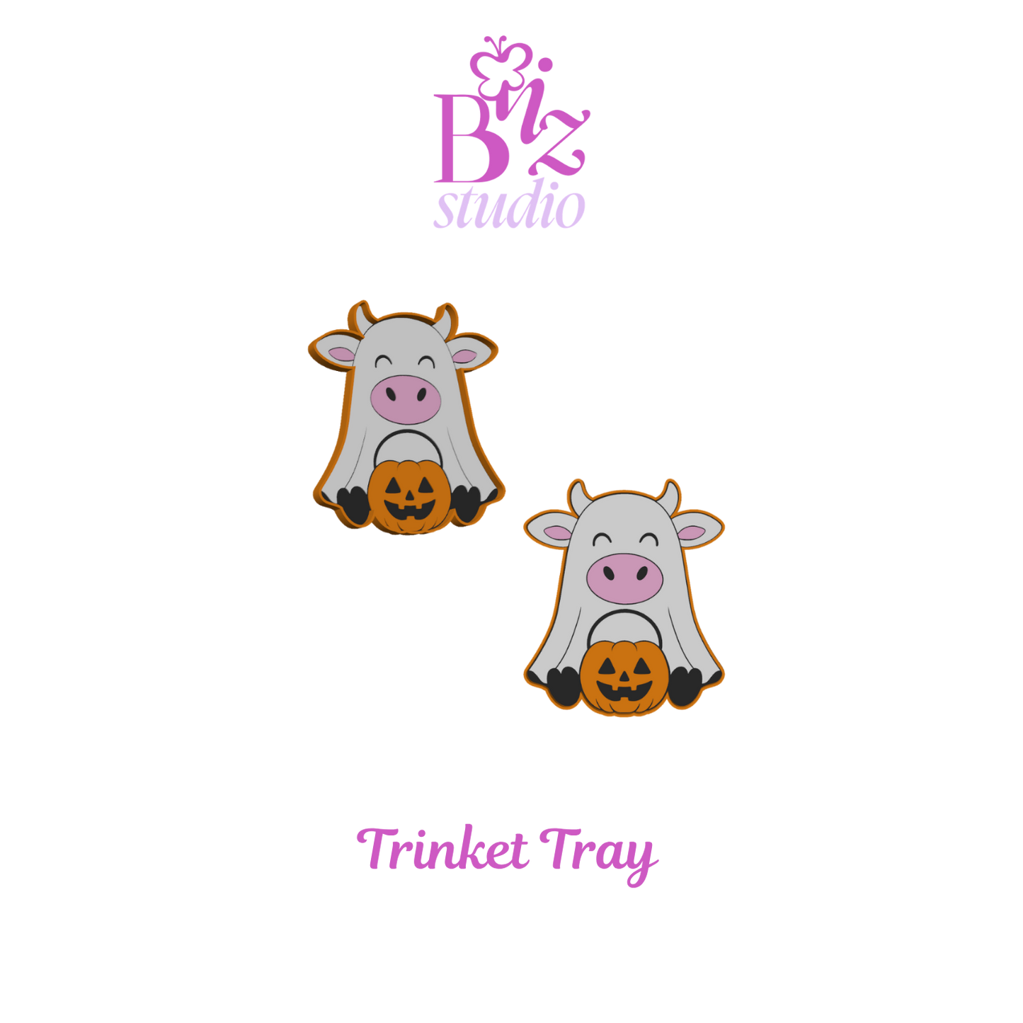 Ghost Cow 3D Trinket Tray