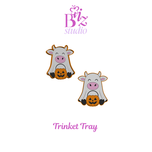 Ghost Cow 3D Trinket Tray