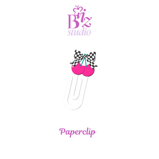 Checker Cherry 3D Paperclip