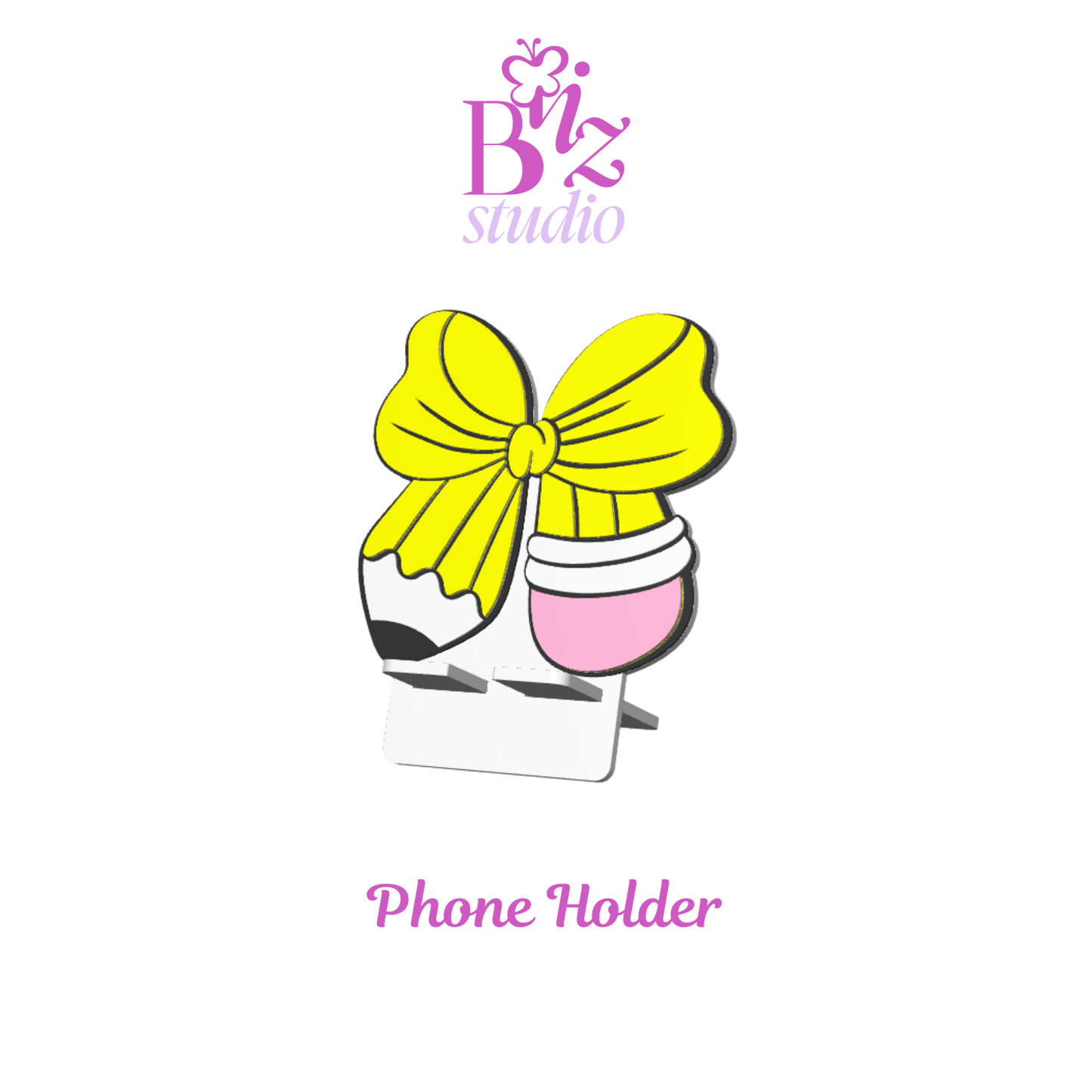 Pencil Bow 3D Phone Holder