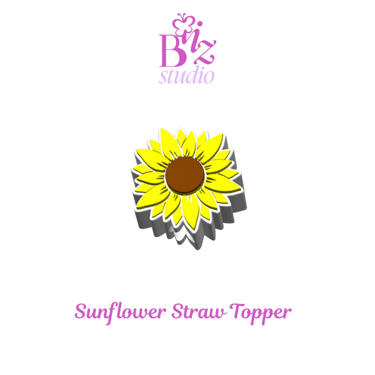 Sunflower 3D Straw Topper