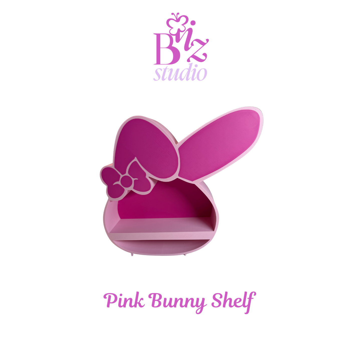 Pink Bunny 3D Shelf