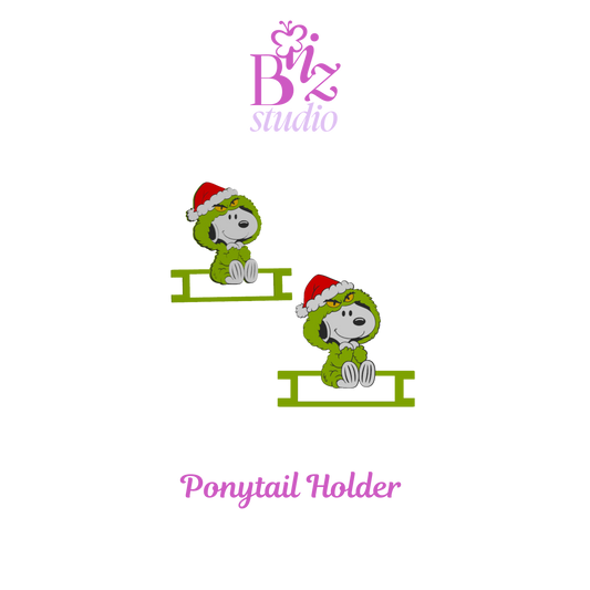 Merry Little Pup 3D Ponytail Holder