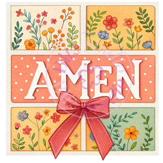 Amen Flowers & Orange Bow