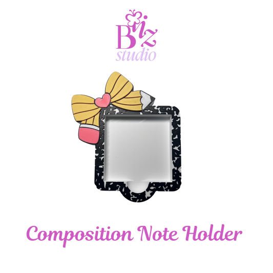 Composition Pencil Bow 3D Sticky Note Holder