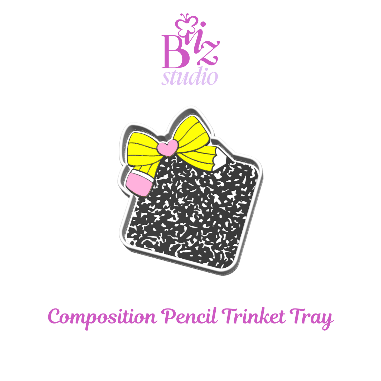 Composition Pencil Bow 3D Trinket Tray