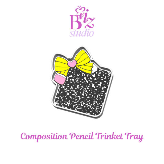 Composition Pencil Bow 3D Trinket Tray