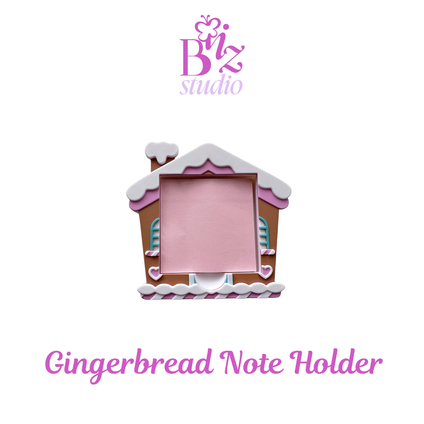 Gingerbread 3D Sticky Note Holder