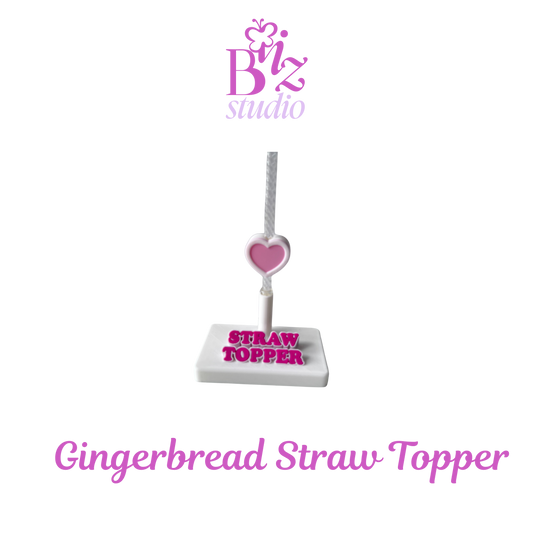 Gingerbread 3D Straw Topper
